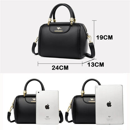 Granded marque en cuir de vachette Sac à main sac à main femmes décontracté bandoulière sacs à bandoulière de luxe dames fourre-tout Boston Sac 2024