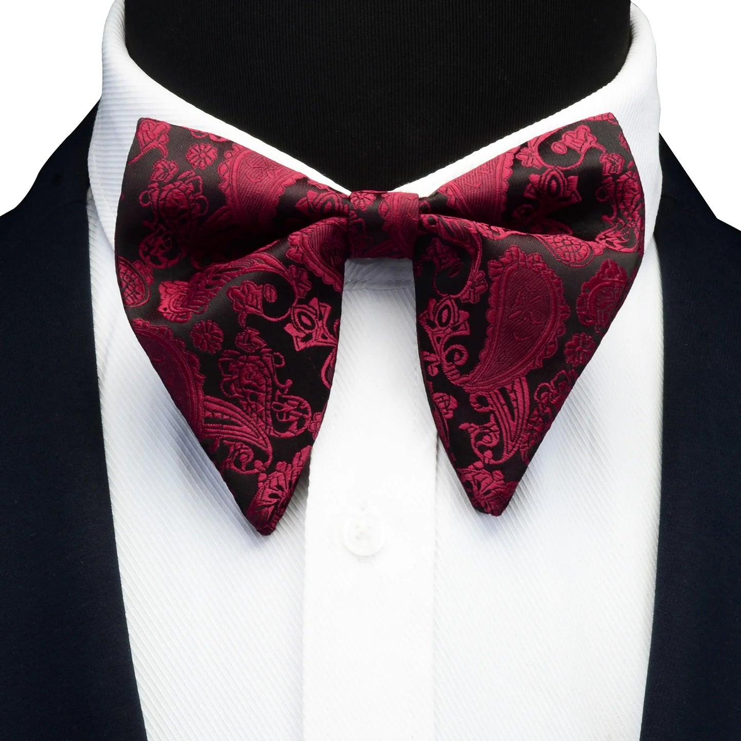 Ricnais mode soie Pasley Floral grand noeud papillon jaune rouge Jacquard noeud papillon pour hommes d'affaires fête de mariage cravates Gigt accessoires