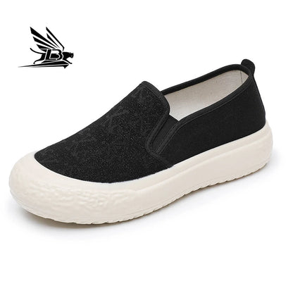 Spring and Autumn New Korean Fashion Shoes Thick Sole Versatile Canvas Shoes