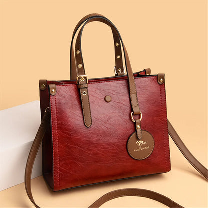 3 couches fourre-tout décontracté Vintage dames fourre-tout Sac à Main en cuir sacs à Main de luxe femmes sacs de créateurs pour femmes 2024 Sac A Main Femme