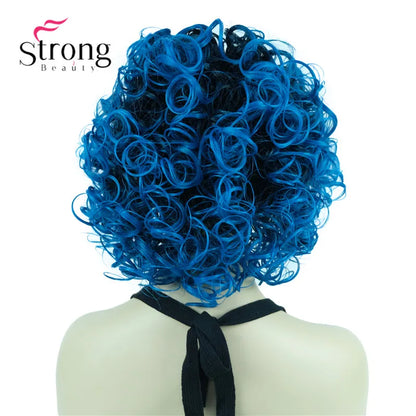 Perruques synthétiques courtes 3/4 à reflets blonds pour femmes, postiche bouclée avec bandeau, choix de couleurs