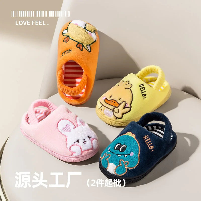 Winter Cartoon Children Shoes Warm Comfortable Children's Shoes Cute Soft Bottom Non-slip Kids Shoes Indoor Cheap Fashion
