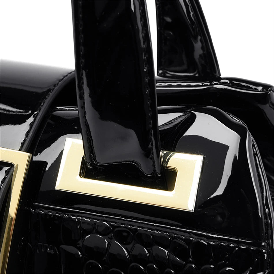 Sacs à main grande capacité 2 couches pour femmes, fourre-tout de luxe motif Crocodile de styliste, sacoche à bandoulière Boston de bonne qualité