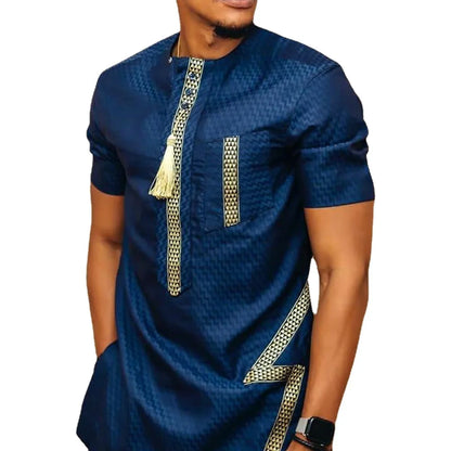 T-shirt Dashiki à manches courtes pour hommes, vêtements africains, style de mode, nouveau, été, 2021