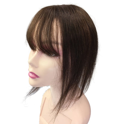 Cheveux humains Toppers pour femmes 10x11 cm dentelle PU Base toupet Topper vrais cheveux humains Clips dans les postiches couverture blanc chauve cheveux