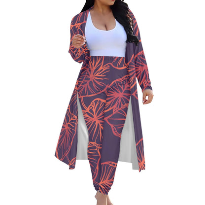 Print on Demand Swimming Cover up for Women Trendy Coat for Ladies Polynesian Traditional Casual Club Night Long Cardigan