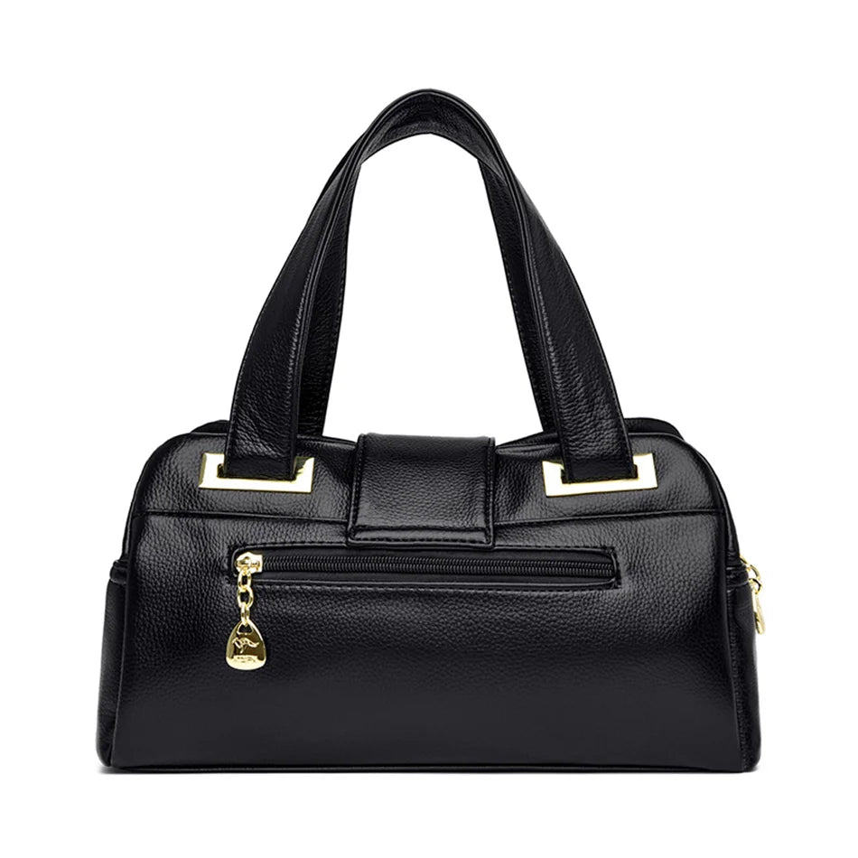 Sacs à main en cuir multicouches pour femmes, sac à poignée supérieure, sacs à main de qualité, designer de luxe féminin, grande capacité, Boston Ladies Sac A Main