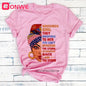 T-shirt Africain avec Imprimé Je suis une Reine de Mélanine, Vêtement pour Femme, Fille Noire, Mois de l'Histoire, DstressSunshine