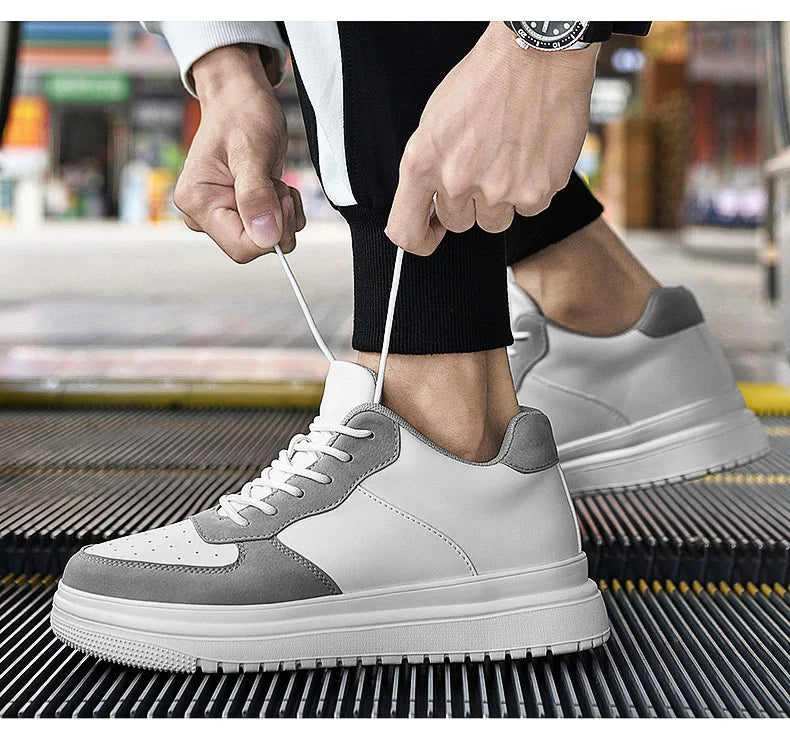 Hot Selling 6cm,8cm 10cm Height Increasing Walking Styles Leather Casual Sneakers 36-44 Height-enhancing Sports Shoes