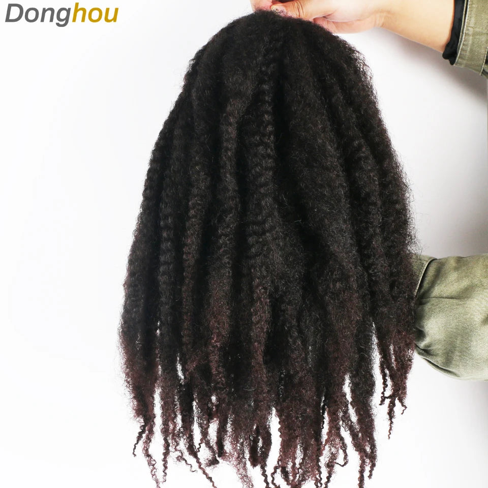 Marley Hair 18 pouces cheveux synthétiques tressés Marley Ombre noir brun blond gris 350 pour cheveux tressés Afro Kinky Marley Twist