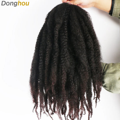 Marley Hair 18 pouces cheveux synthétiques tressés Marley Ombre noir brun blond gris 350 pour cheveux tressés Afro Kinky Marley Twist