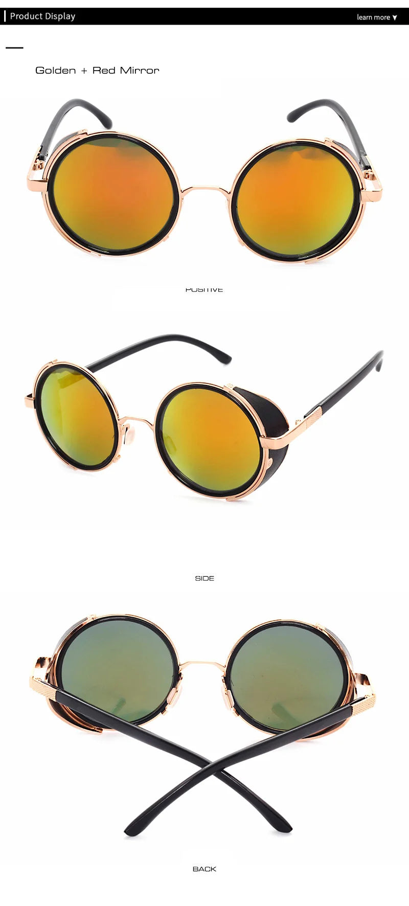 SHAUNA Vintage femmes Steampunk rétro revêtement hommes lunettes de soleil rondes marque concepteur Punk lunettes de soleil UV400