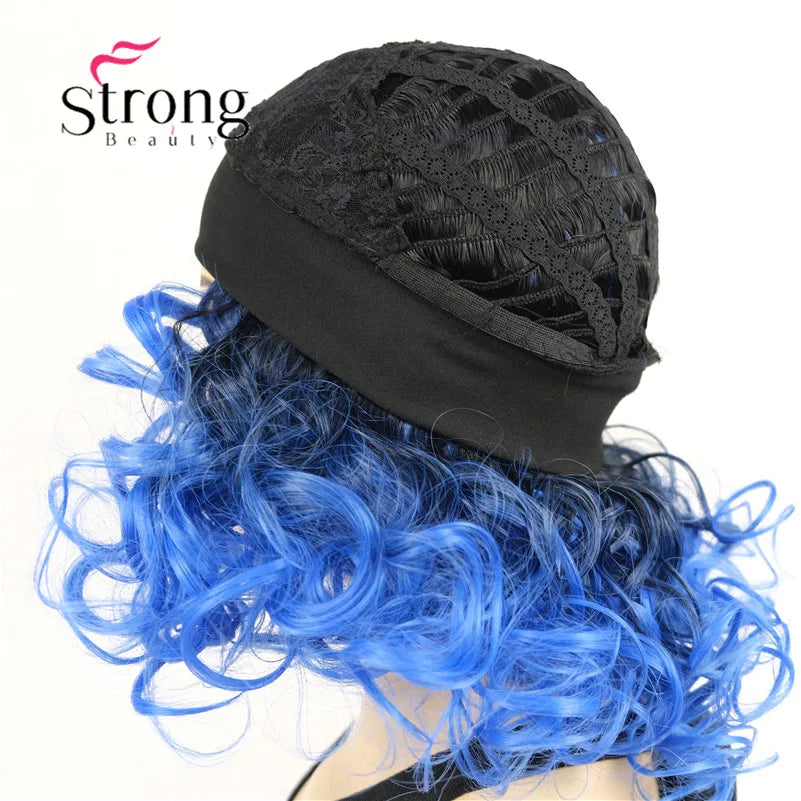 Perruques synthétiques courtes 3/4 à reflets blonds pour femmes, postiche bouclée avec bandeau, choix de couleurs