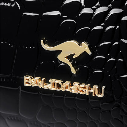 Sacs à main grande capacité 2 couches pour femmes, fourre-tout de luxe motif Crocodile de styliste, sacoche à bandoulière Boston de bonne qualité