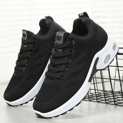 2025 New Women's Shoes Casual Solid Color Running Shoes Breathable Soft-soled Women's Sneakers