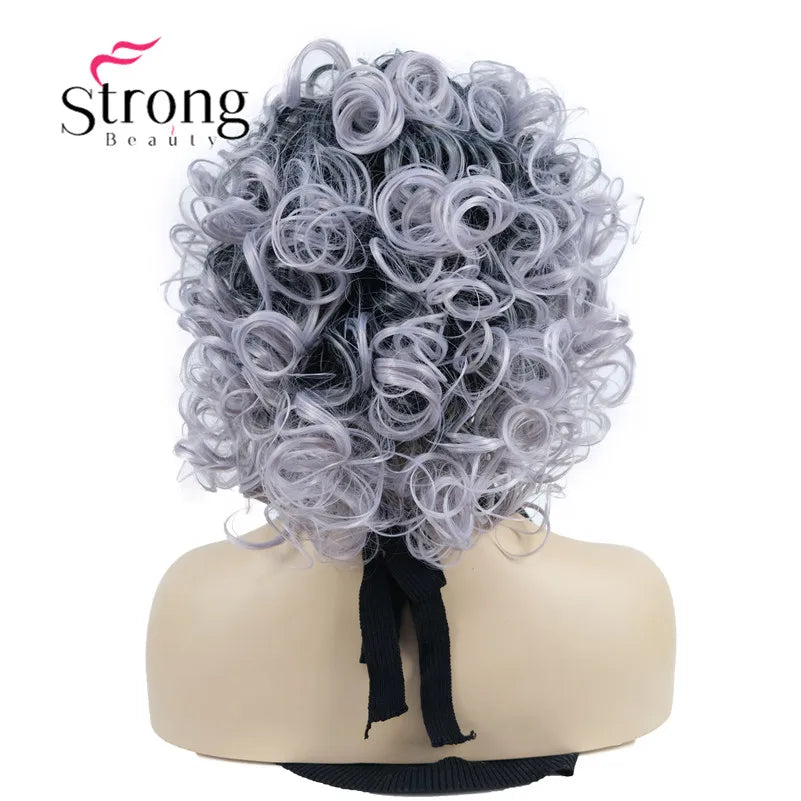 Perruques synthétiques courtes 3/4 à reflets blonds pour femmes, postiche bouclée avec bandeau, choix de couleurs