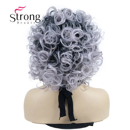 Perruques synthétiques courtes 3/4 à reflets blonds pour femmes, postiche bouclée avec bandeau, choix de couleurs