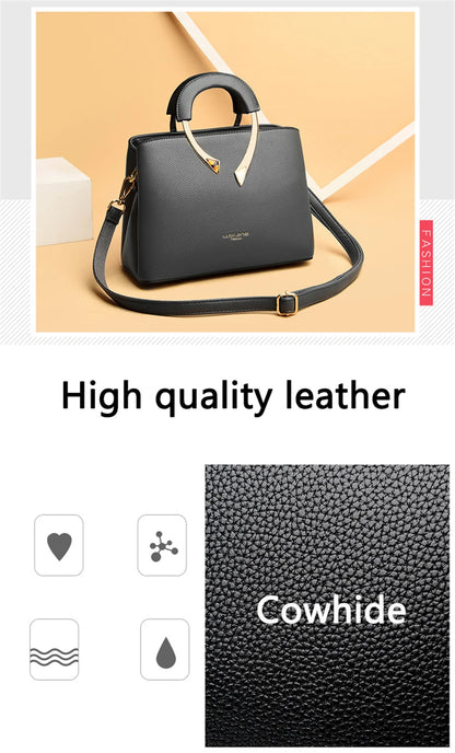 VANDERWAH véritable haute qualité en cuir fourre-tout décontracté sacs à main de luxe femmes sacs concepteur épaule sacs à bandoulière pour les femmes 2024