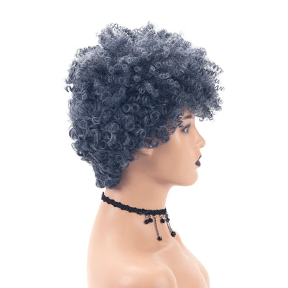 Perruque Afro Synthétique Courte Crépue Bouclée pour Femmes Noires, Blonde à Noire, Naturelle Comme Vrais Cheveux, Cosplay, ix