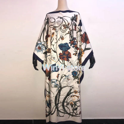 Robe maxi caftan imprimée pour femme, robe longue bohème, blogueur de mode africaine, robe d'été pour femme, robe de plage populaire, badjKaftan, recommandé