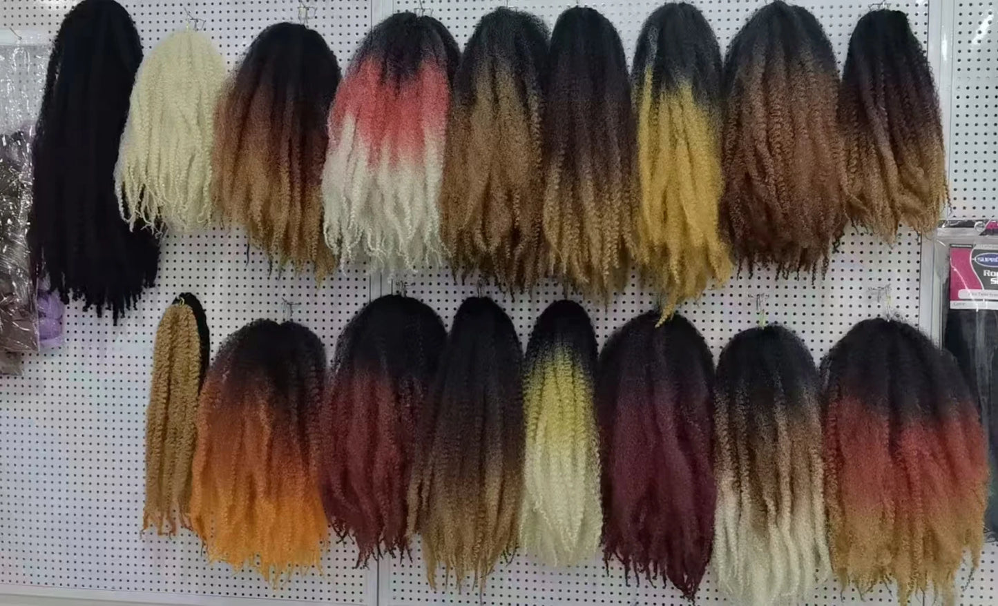 Wholesale 18Inch High Temperature Synthetic Volume Afro Marley Twist Hair Braid Crochet Hair Extensions for Women