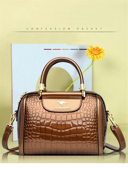 Sacs à main de luxe en cuir verni pour femmes, sac à bandoulière motif Crocodile de styliste, nouveaux sacs à main messager pour dames