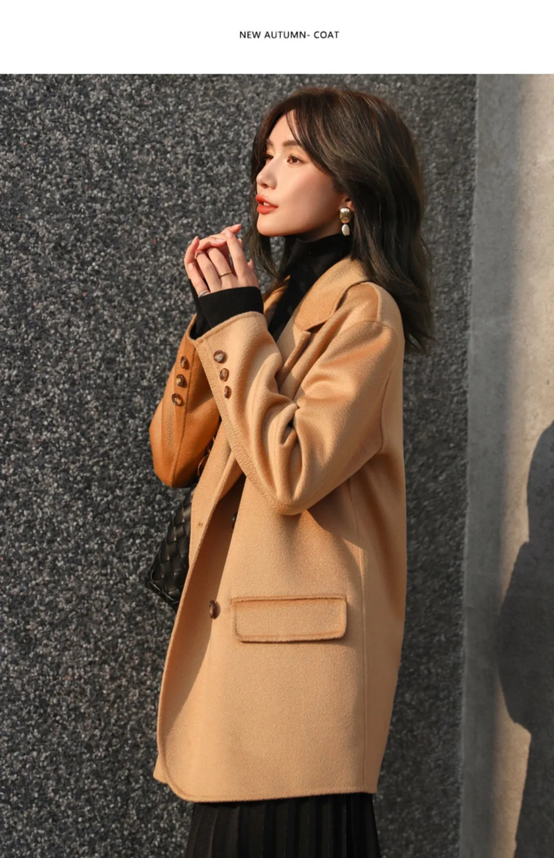 Top Selling Good Quality Ladies Korean Clothes Women's Jackets Womens Wool Coat Women