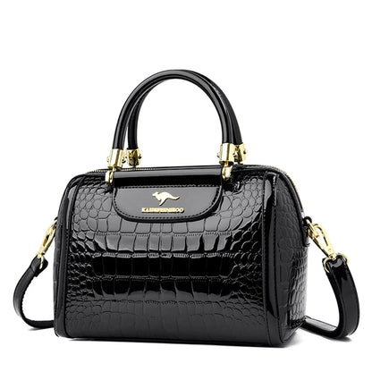 Sacs à main de luxe en cuir verni pour femmes, sac à bandoulière motif Crocodile de styliste, nouveaux sacs à main messager pour dames