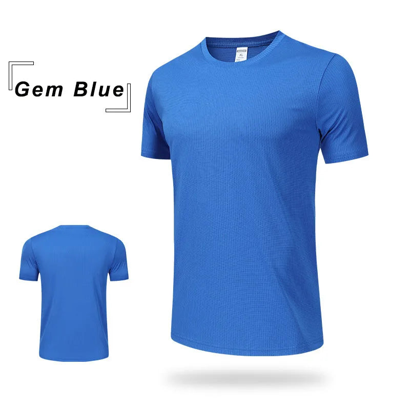 Wholesale Men's Summer Sports Casual T-Shirt 100% Training Clothing with Quick-Drying Round Neck Breathable Loose Top Plus Size