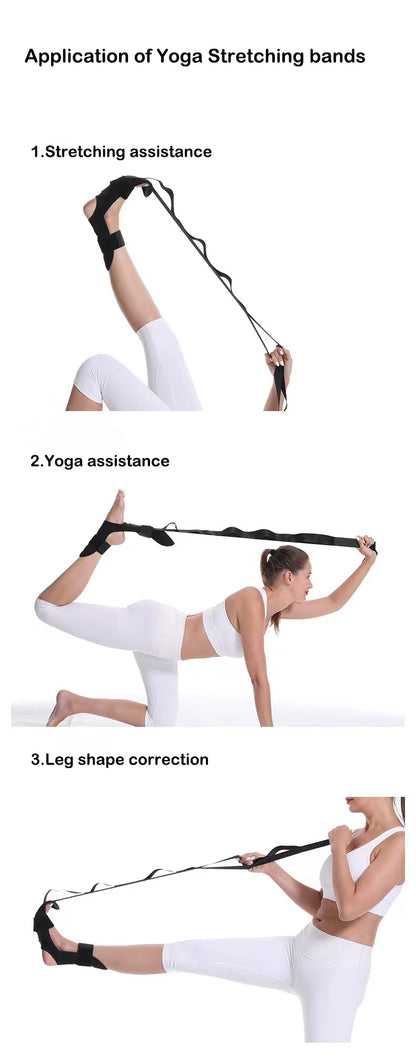 Fitness Foot & Calf Stretching Strap for Physical Therapy Yoga Foot Stretch Straps With Loops for Recovery