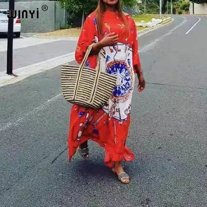 Robe Africaine Dashiki Imprimée, Style Bohème, Hijab, Abaya Musulmane Élégante, Bazin, pour ix, Sexy