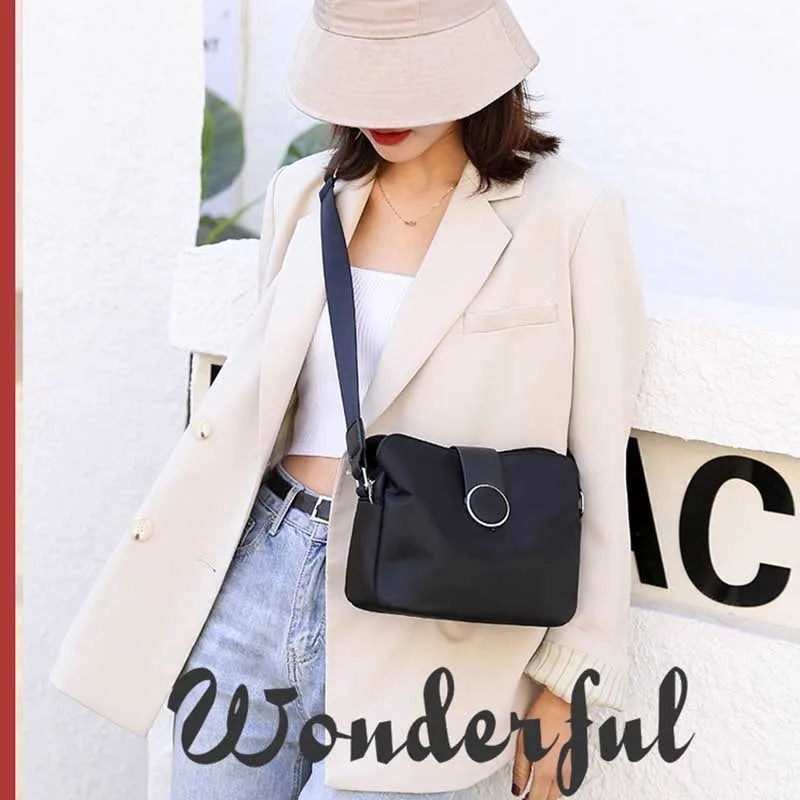 Sac à bandoulière Vintage en Nylon imperméable pour femmes, sac à bandoulière sauvage Simple, sacoche quotidienne, sac à main de voyage pour dames