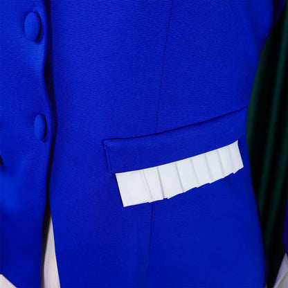 BS -  ensemble élégant  femme manches évasées bouton Blazer chemise + pantalon Long plissé costume Streetwear deux 2 pièces ensemble afrique OL tenues