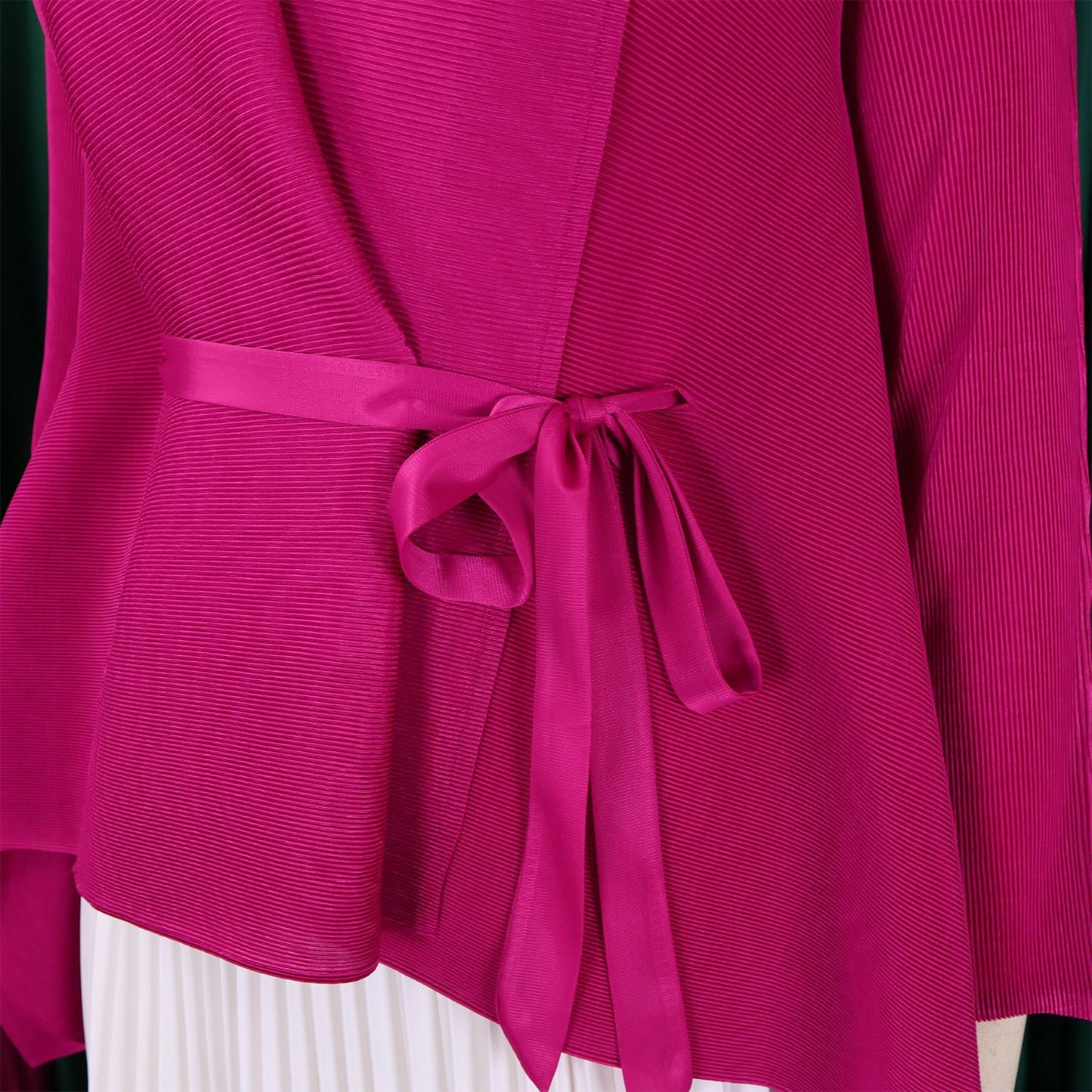 CM.YAYA – ensemble dégradé pour femmes, chemisier à manches longues avec ceinture, chemise et jupes longues plissées, costume de rue, ensemble deux pièces, survêtement