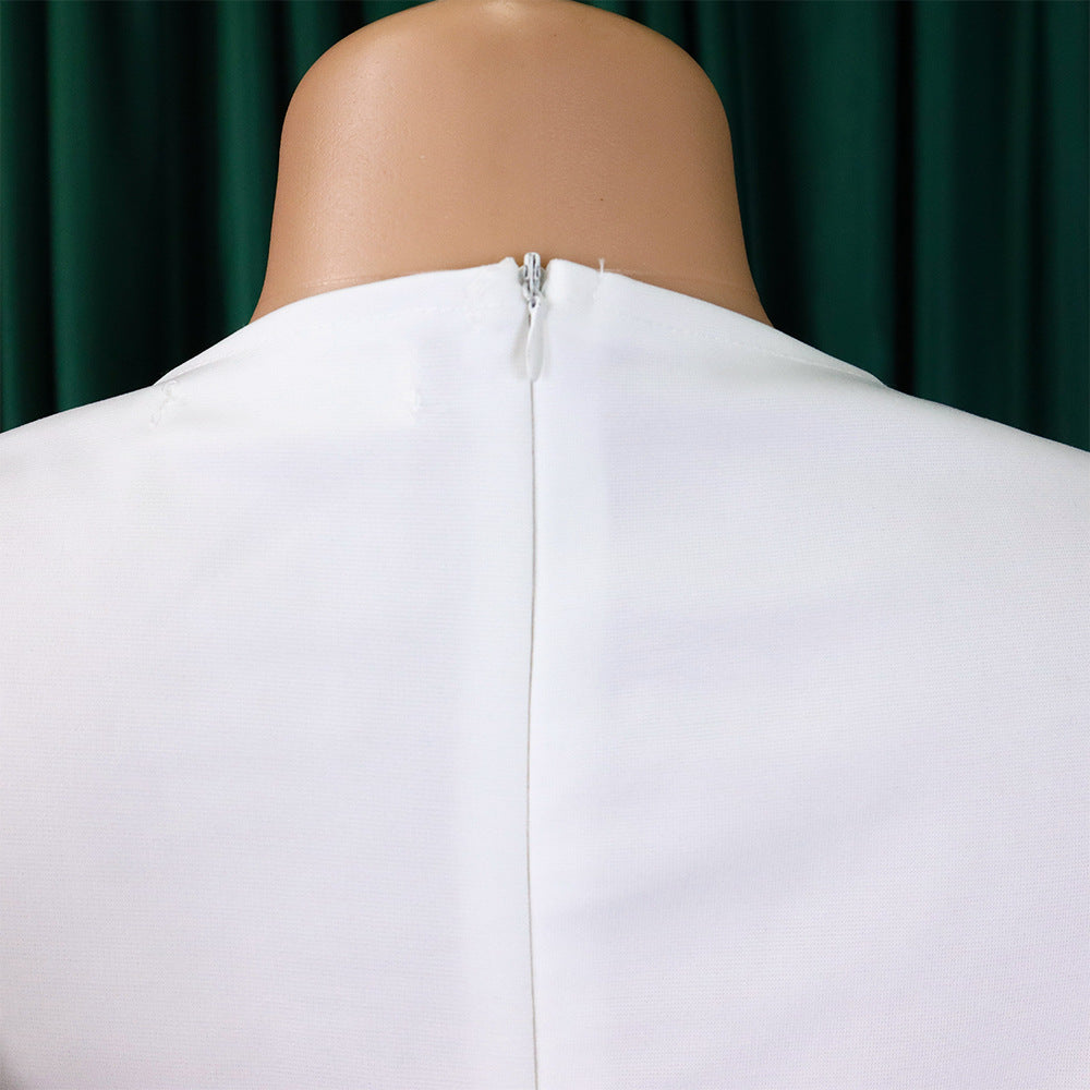 Combinaison élégante en maille patchwork plissée pour femme, jambe large, taille haute, col en V, manches évasées, combishort de fête, été 2022