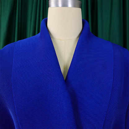 CM.YAYA – ensemble dégradé pour femmes, chemisier à manches longues avec ceinture, chemise et jupes longues plissées, costume de rue, ensemble deux pièces, survêtement