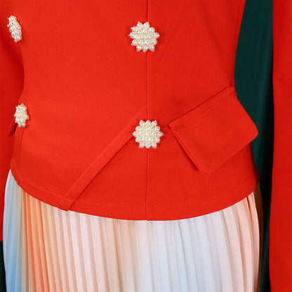 BS - Ensemble à manches longues et col slash pour femme, jupes longues plissées dégradées, ensemble de rue, tenues d'avocat africain, 2 pièces