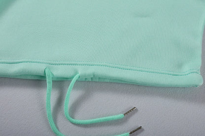 Vêtements tendance pour femmes, ensemble deux pièces décontracté de sport à manches longues et taille trempée