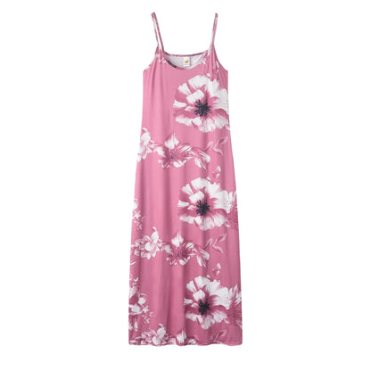AmazoneBayNew-Robe à bretelles florales imprimées coupe basse pour femmes, vêtements sexy, été chaud