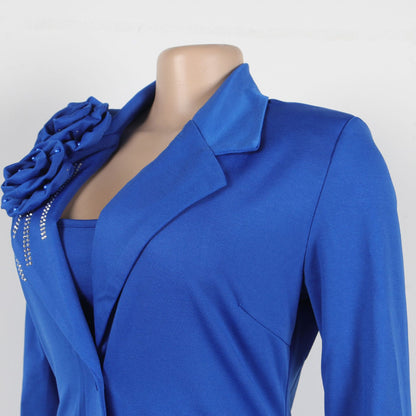 Blazer long à manches longues pour femmes, manteau et robe longue trempée, streetwear de printemps, tenues de travail de l'avocat africain, ensemble de 2 pièces, 2025