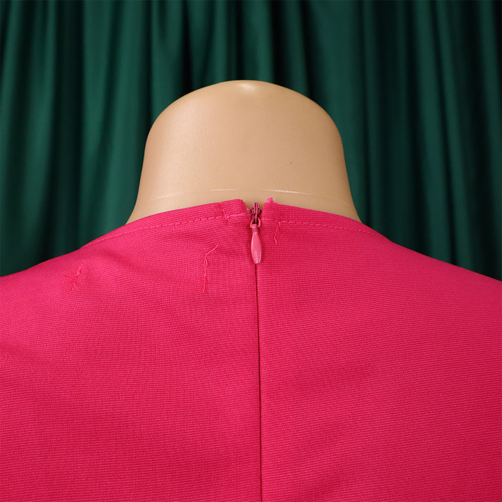 Combinaison élégante en maille patchwork plissée pour femme, jambe large, taille haute, col en V, manches évasées, combishort de fête, été 2022