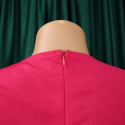 Combinaison élégante en maille patchwork plissée pour femme, jambe large, taille haute, col en V, manches évasées, combishort de fête, été 2022