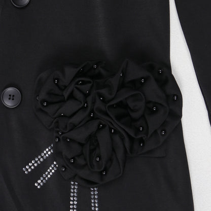 Blazer long à manches longues pour femmes, manteau et robe longue trempée, streetwear de printemps, tenues de travail de l'avocat africain, ensemble de 2 pièces, 2025