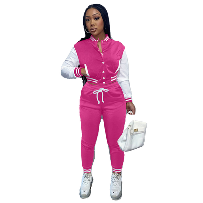 Veste cousue pour femmes, costume deux pièces de sport de Baseball à simple boutonnage, 2025