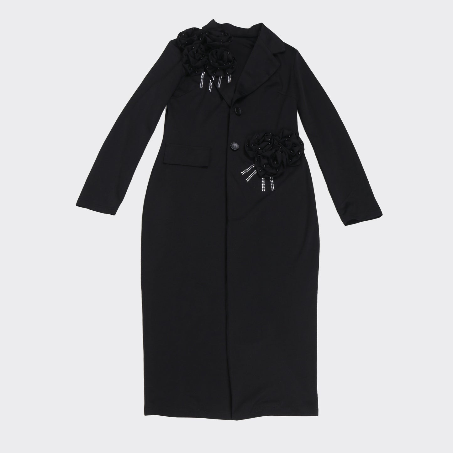 Blazer long à manches longues pour femmes, manteau et robe longue trempée, streetwear de printemps, tenues de travail de l'avocat africain, ensemble de 2 pièces, 2025