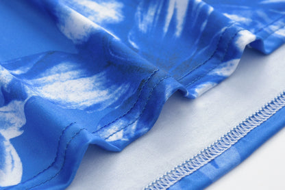 AmazoneBayNew-Robe à bretelles florales imprimées coupe basse pour femmes, vêtements sexy, été chaud