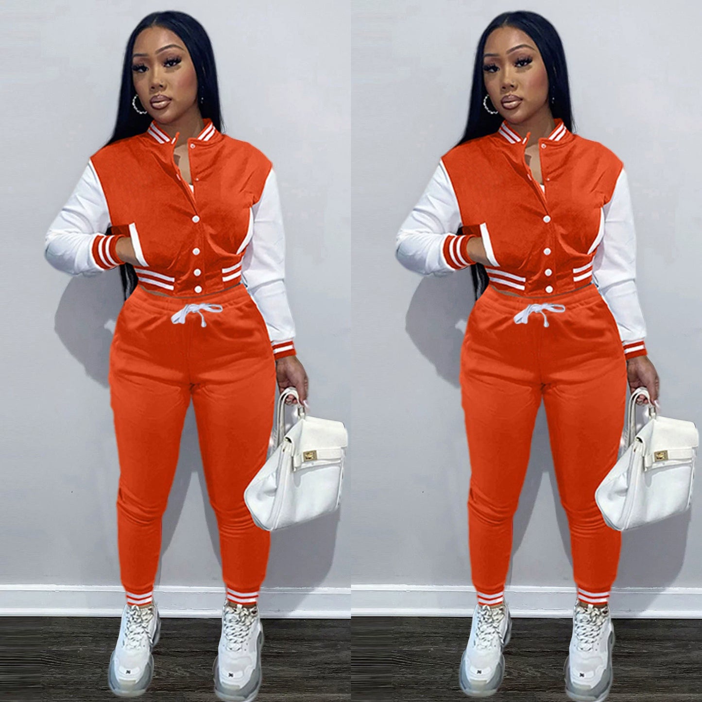 Veste cousue pour femmes, costume deux pièces de sport de Baseball à simple boutonnage, 2025