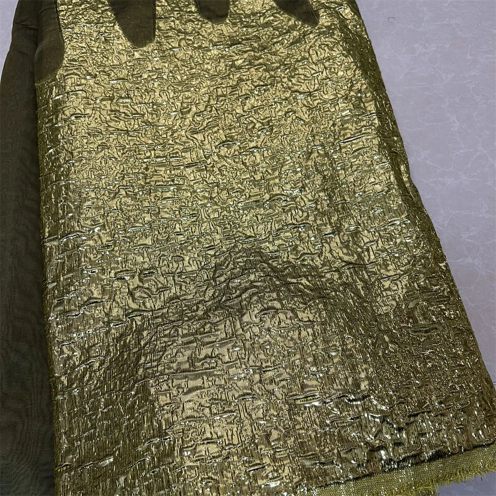 2025High qualité africain nigérian Tulle dentelle tissu Organza broderie Guipure brocart Jacquard robes de mariée robes de soirée 5Yard