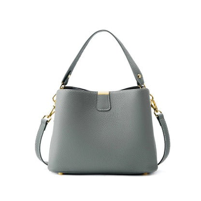 Hifashion 100% vache en cuir véritable seau épaule sacs à bandoulière pour femmes 2025 luxe concepteur large sangle fourre-tout dames sacs à main