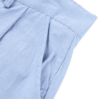 BERAKAH SUPRÊME – pantalon de costume décontracté en lin pour hommes, couleur unie, nouvelle mode, pantalon de plage à jambes larges, européen et américain